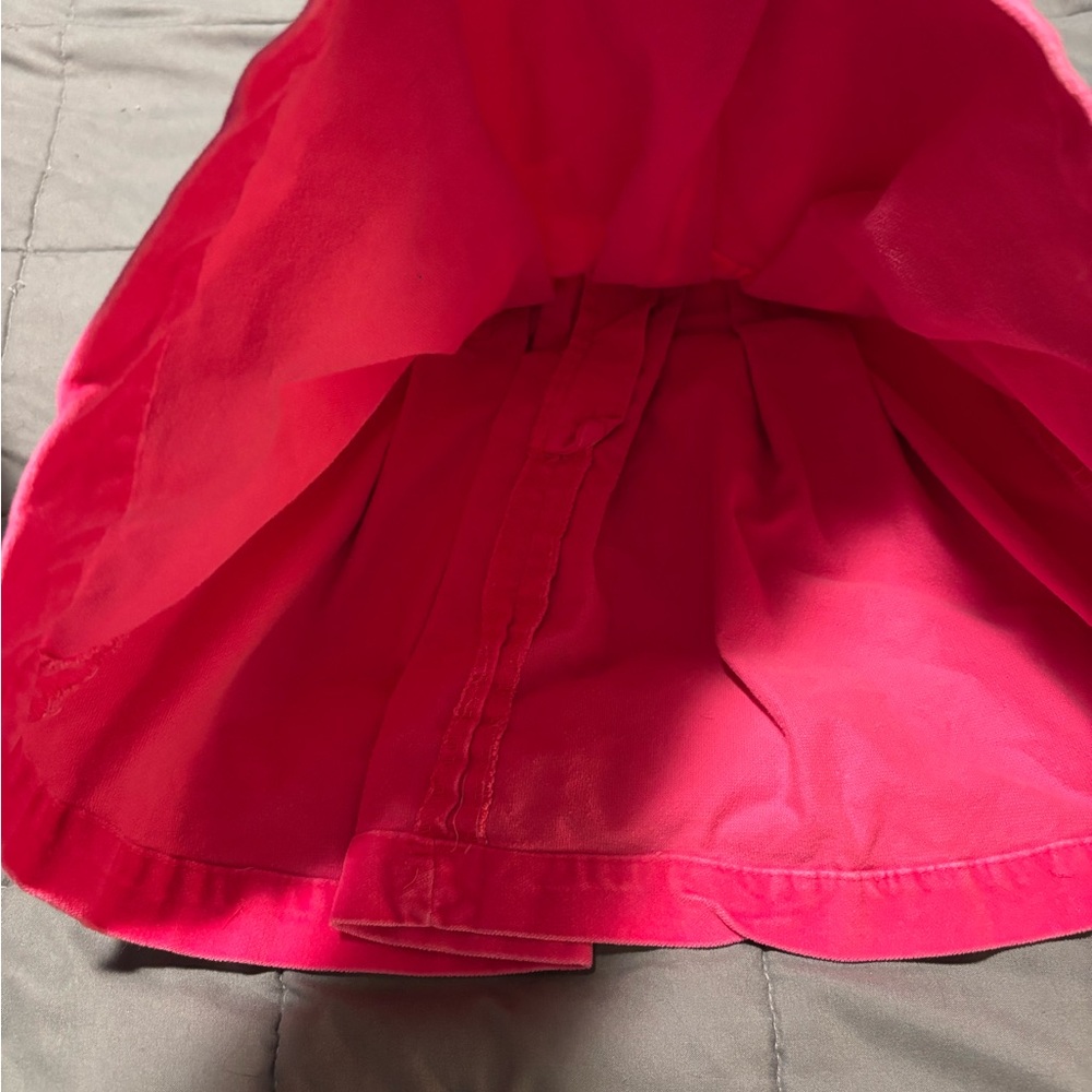 BABY GAP VINTAGE Bright Pink Velvet Toddler Dress Size 18M - Picture 4 of 8